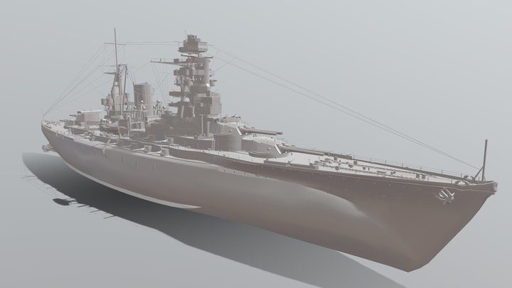 長門 3D Model