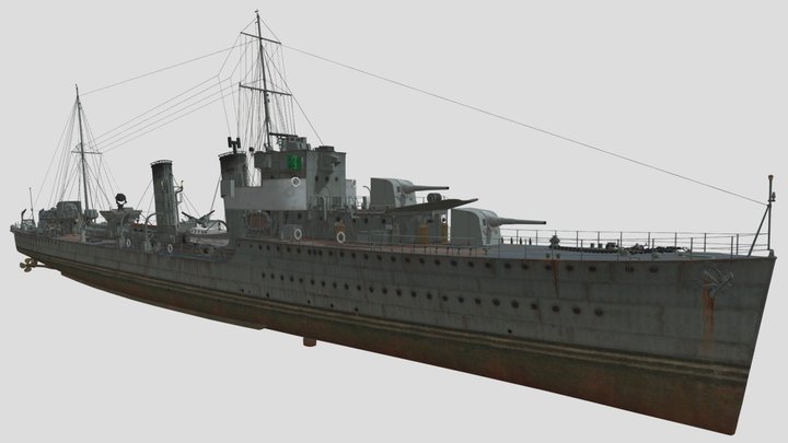 Dutch Navy Destroyer Van Galen 3D Model