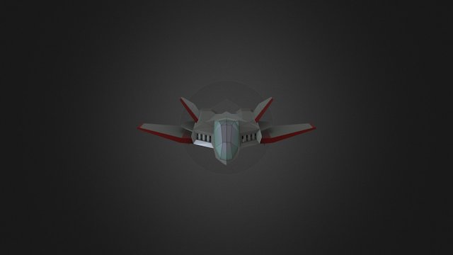 Spaceship Interceptor Fighter 3D Model