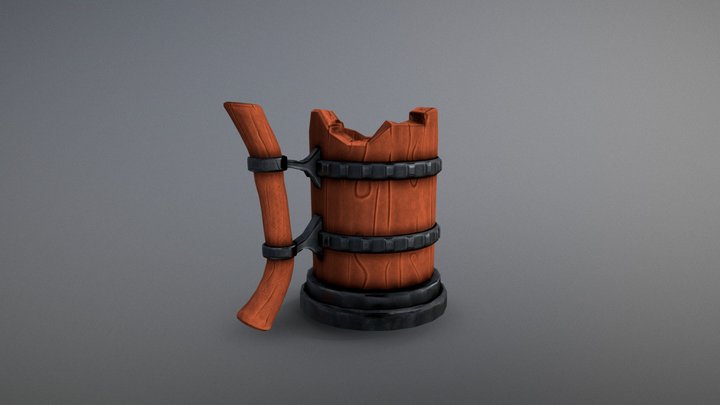 Stylized Mug / Tankard Color #2 3D Model
