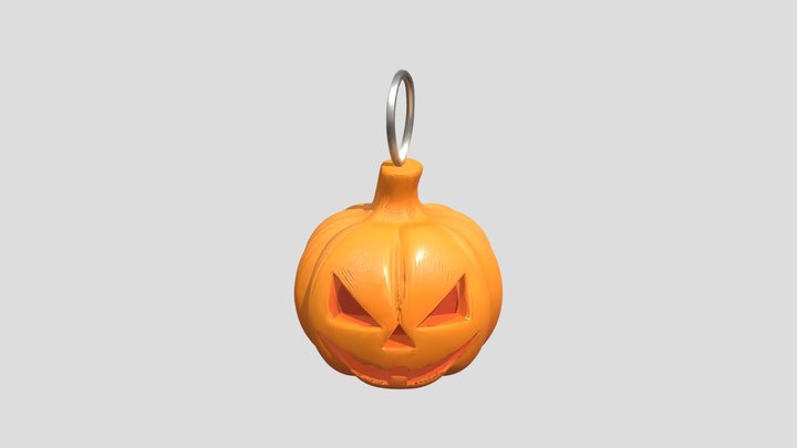Halloween Pumpkin Keychain 3D printable 3D Model