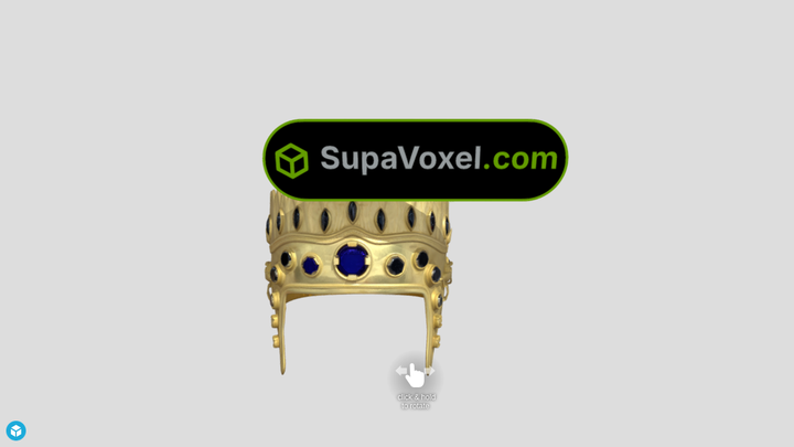 Gold Jeweled Crown - Image to STL - SupaVoxel