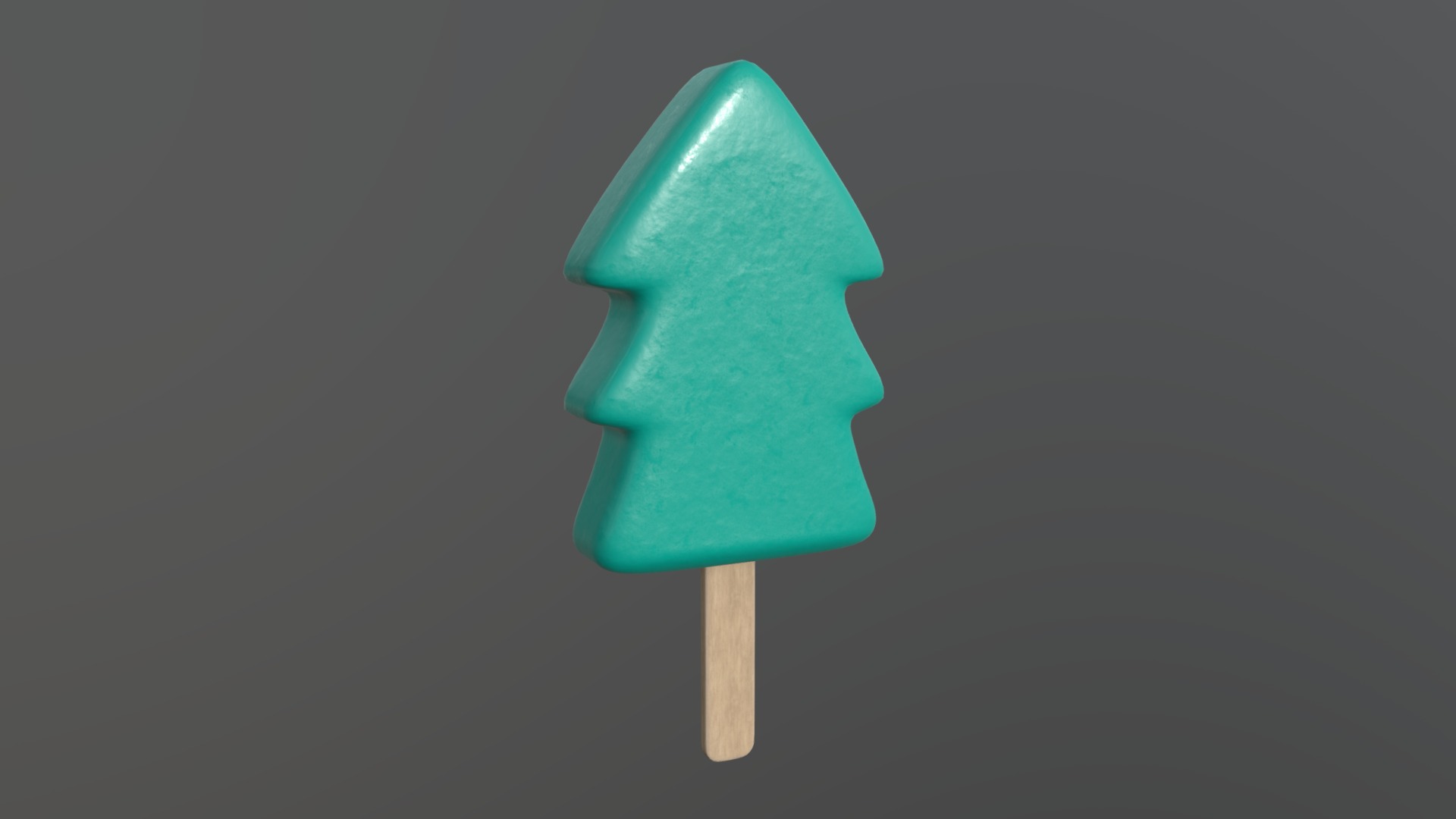 3D model Ice cream on stick - This is a 3D model of the Ice cream on stick. The 3D model is about a green and blue cube.