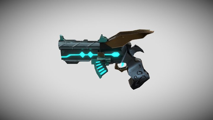 Gun Low Poly 3D Model