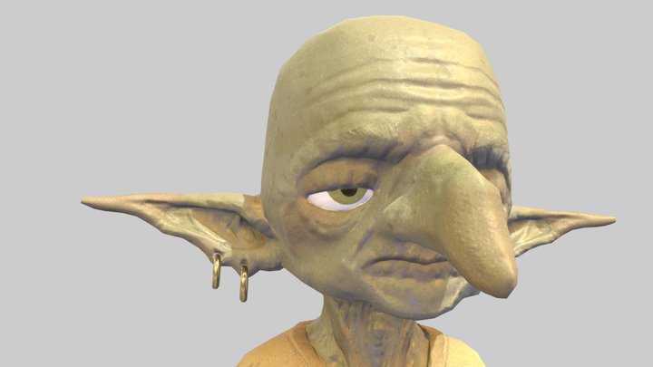 Goblin textured 3D Model