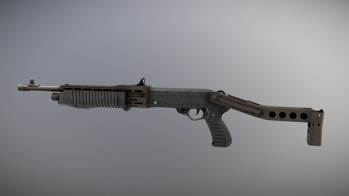 Combat Shotgun 3D Model