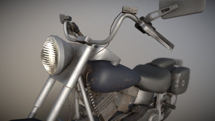1990 Harley Davidson Fatboy Motorcycle 3D Model