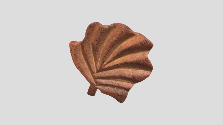 Pine Needle Wood Button 3D Model