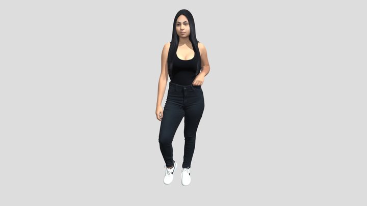 Casual Confidence In Black – Kostenloses 3D-Modell STL