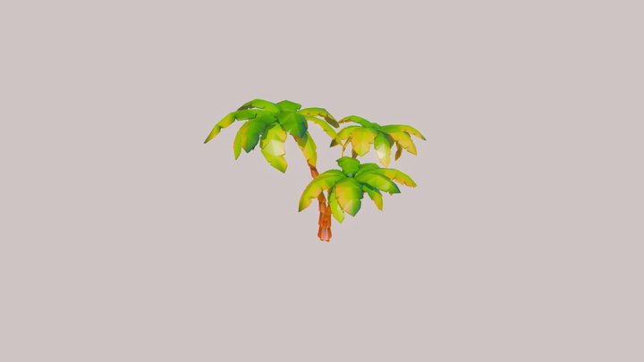 Lowpoly Palm Trees 3D Model