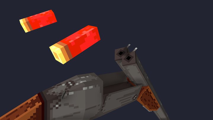Double barrel shotgun 3D Model
