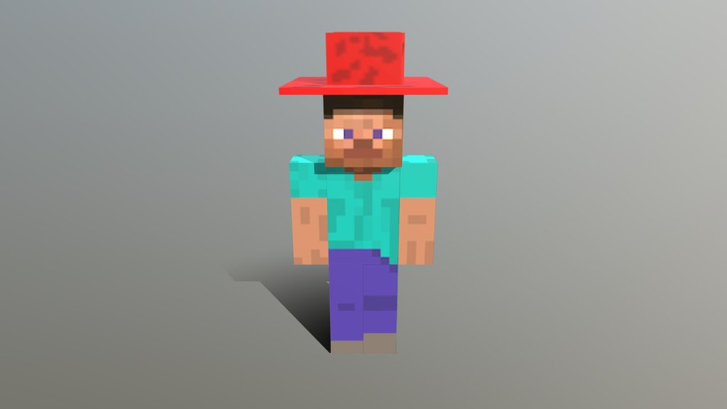 Steve in the mushroom hat
