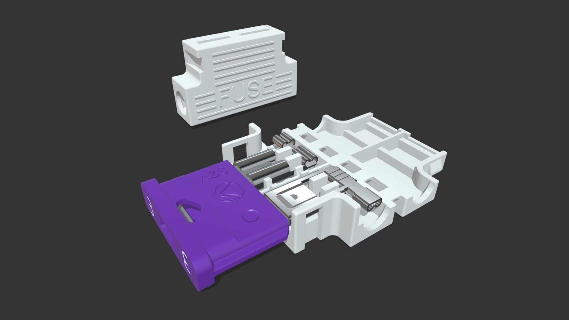 Universal car flag fuse holder 3D model by Kamenskiy3D [e85f349] Sketchfab