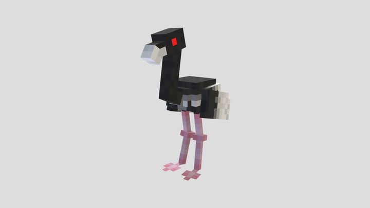 Black Flamingo 3D Model