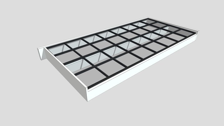 techo de vidrio templado 3D Model