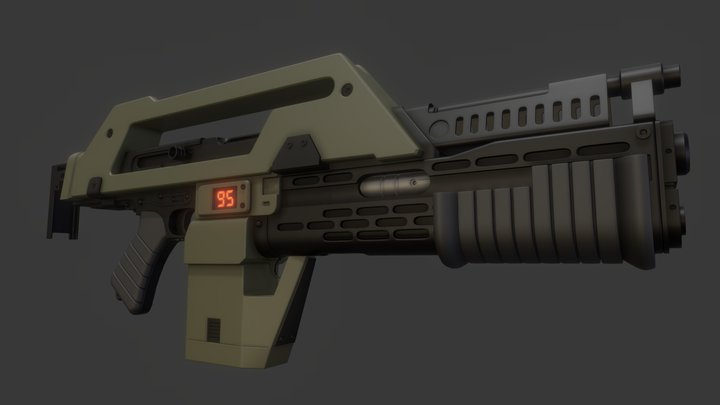 Pulse Rifle 3D Model