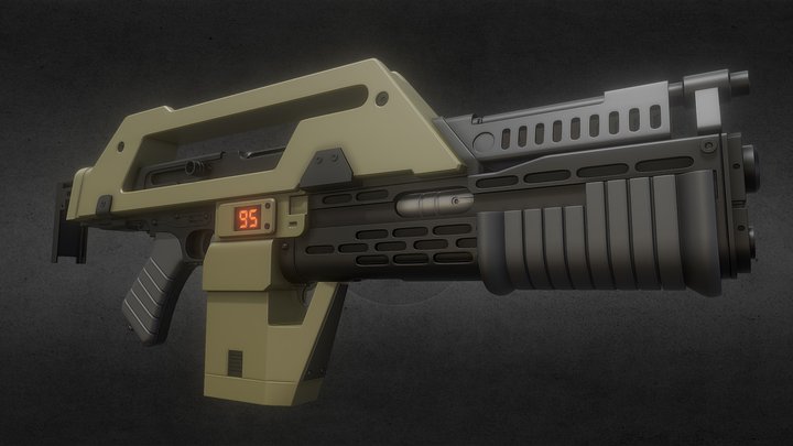 Pulse Rifle 3D Model