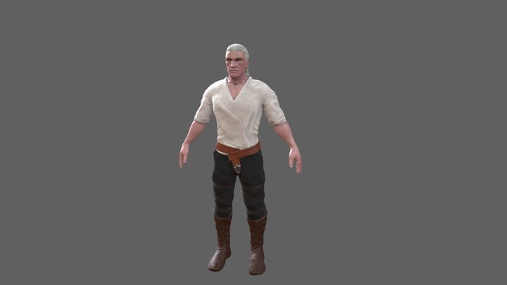Geralt of Rivia 3D Model