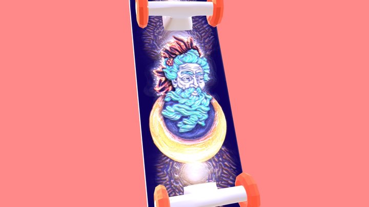 Poseidon Skateboard 3D Model