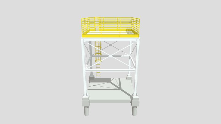 Torre De Cx D´água Metálica 3D Model