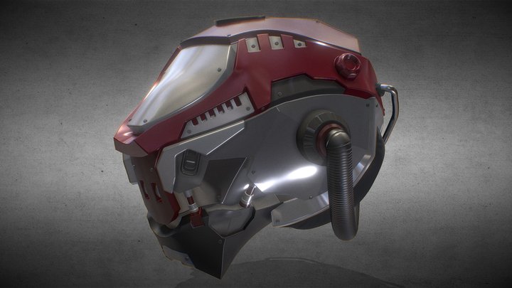 Zenson Orroe Robotic Sci-Fi Helmet 3D Model