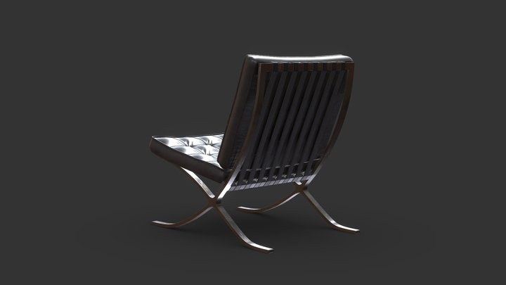 Barcelona Chair, Mies van der Rohe 3D Model