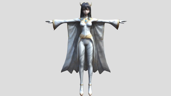 Anime Style Girl Model 3D Model