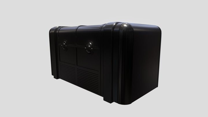Simple Futuristic Crate 3D Model