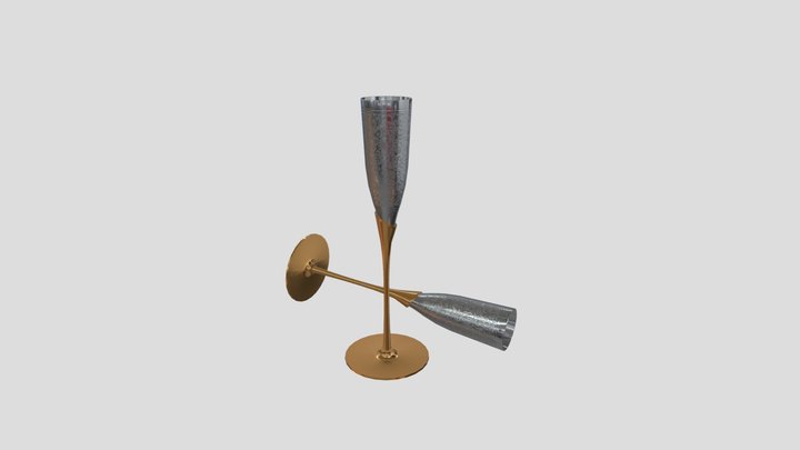 Silver Glasses 3D Model