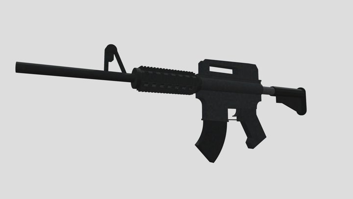 M4A1 - Minecraft 3D Model