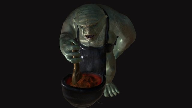 LOTR/Hobbit - stone troll 3D Model