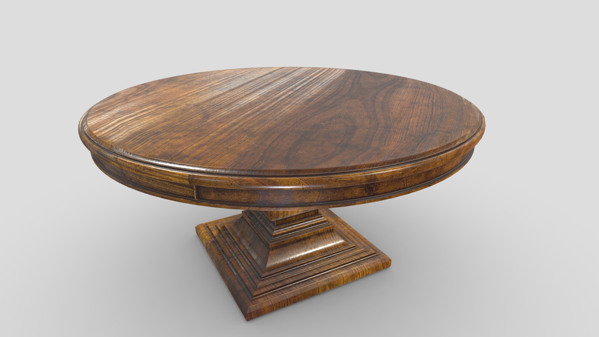 3D model Antique Dining Table 36 - This is a 3D model of the Antique Dining Table 36. The 3D model is about a stack of gold coins.