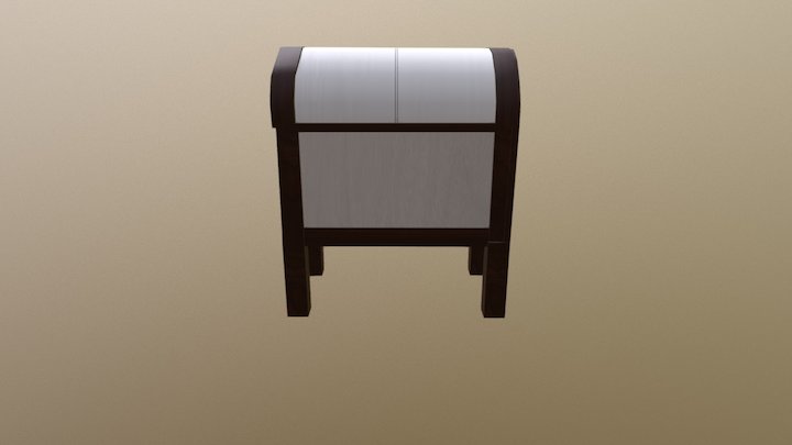 Round White Chest 3D Model