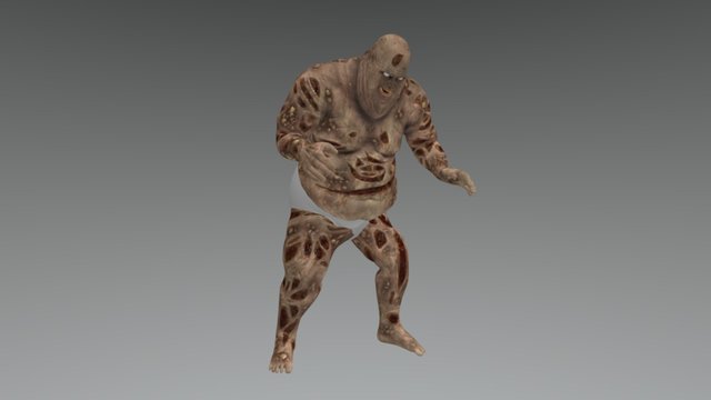 iNHuman - Fat Zombie 3D Model