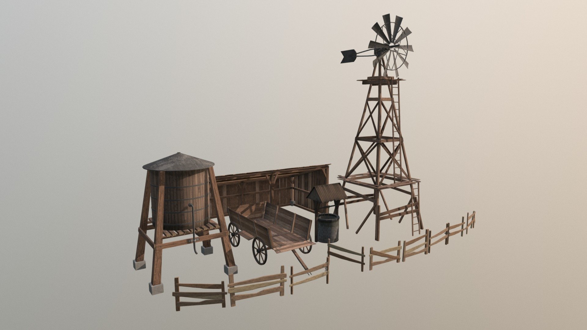 Farm Assets (part 2) - 3d Model By Polycrane [e86dbb6] - Sketchfab