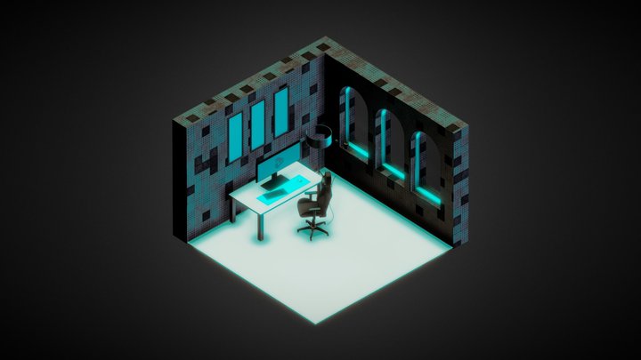 [FREE] Blender Gaming Room Design Modell 3D Model