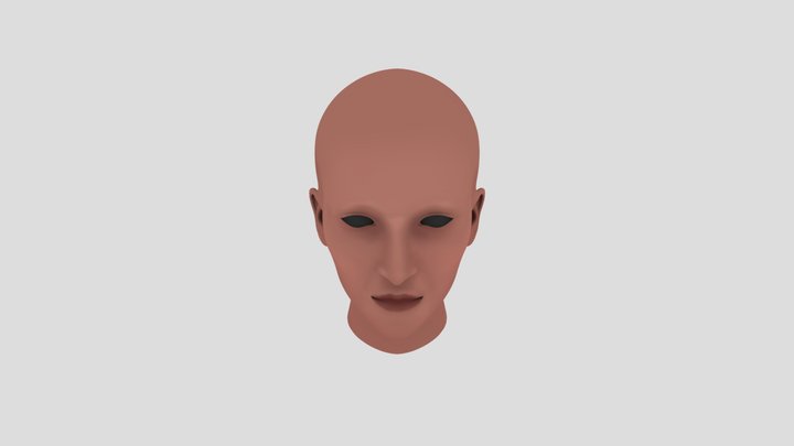 Hand Painted face 3D Model