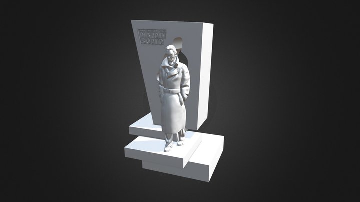 Richard Sorge monument model 3D Model