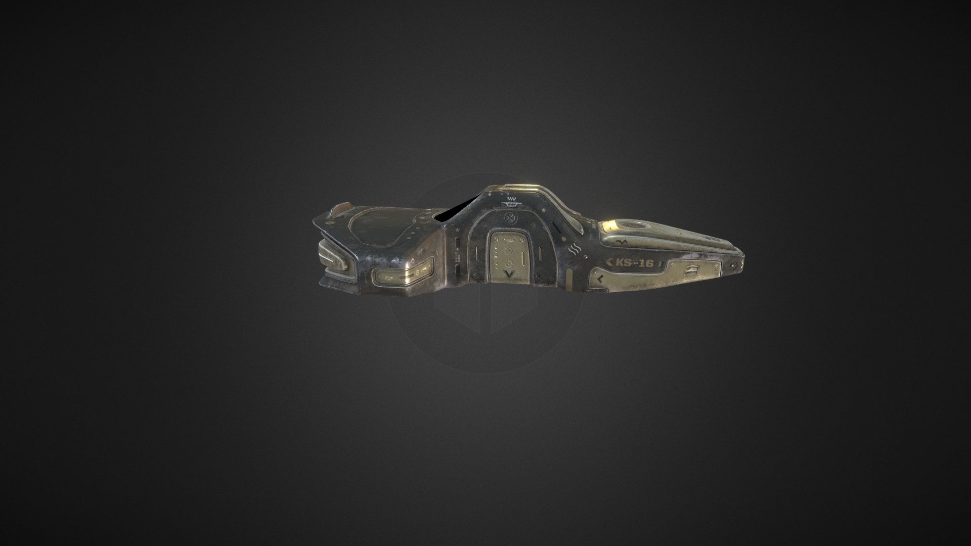 Old Spaceship Ks-16 - 3d Model By Ramyissa [e86f330] - Sketchfab