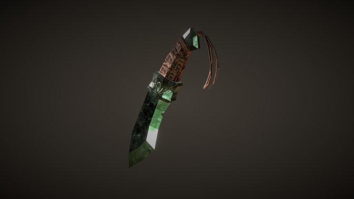 Low Poly Knife 3D Model