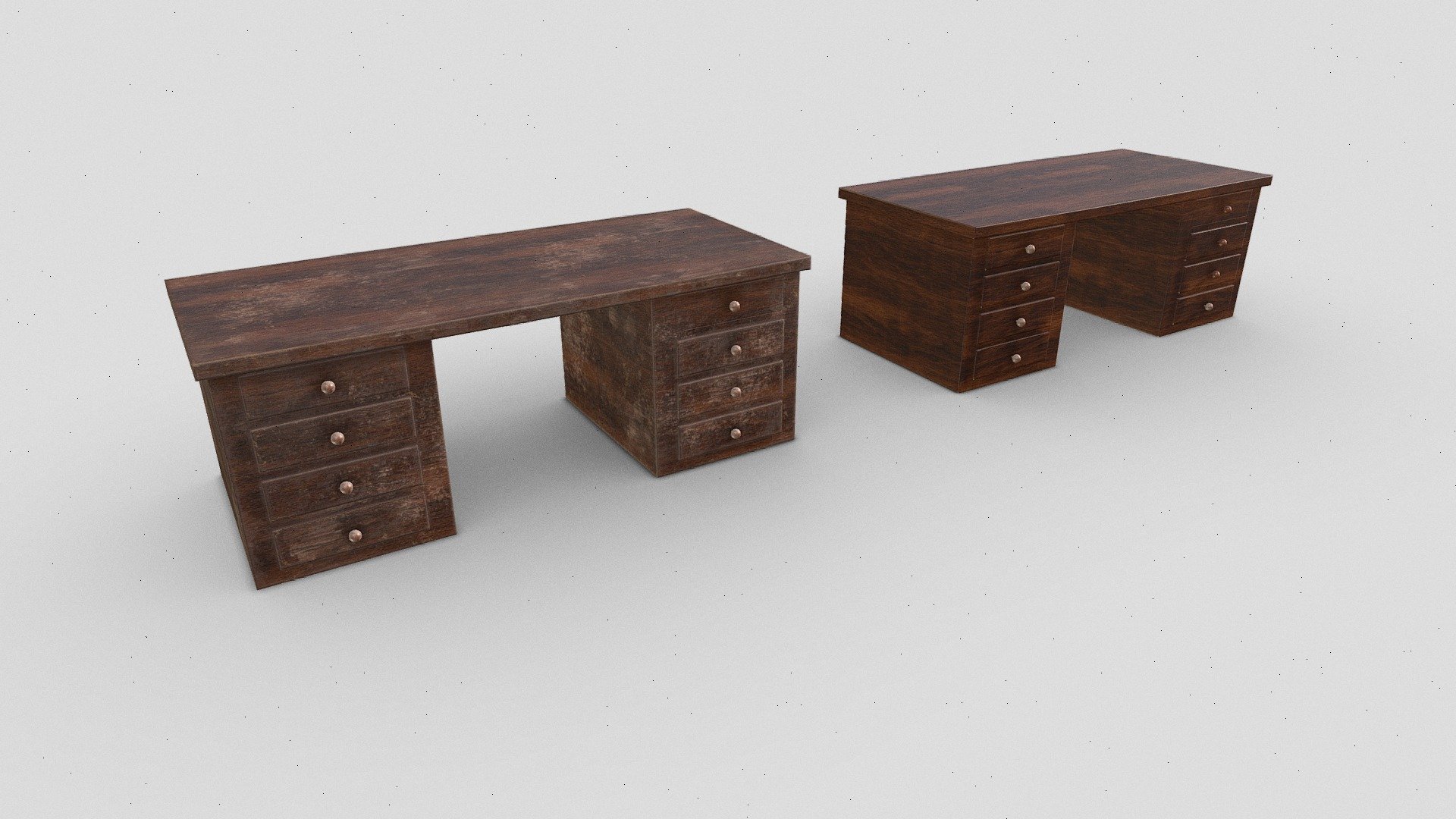 Vintage office desks - Buy Royalty Free 3D model by Sousinho [e87045a ...