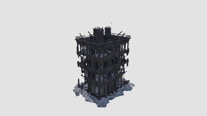 destroyed building 3D Model