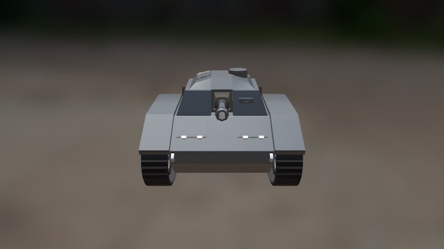 Stug Tank Cartoon 3D Model