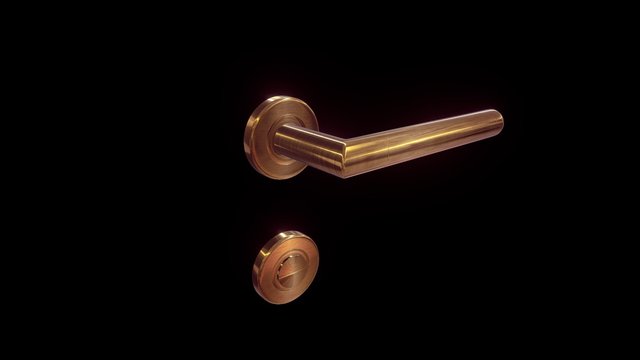 door handle bronze 3D Model