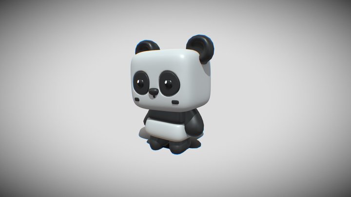 Cute Panda 3d model 3D Model