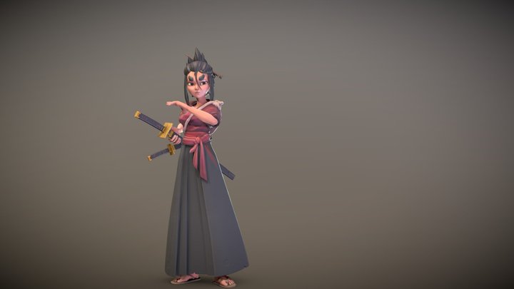 Tomoe (Realtime Game Character) 3D Model