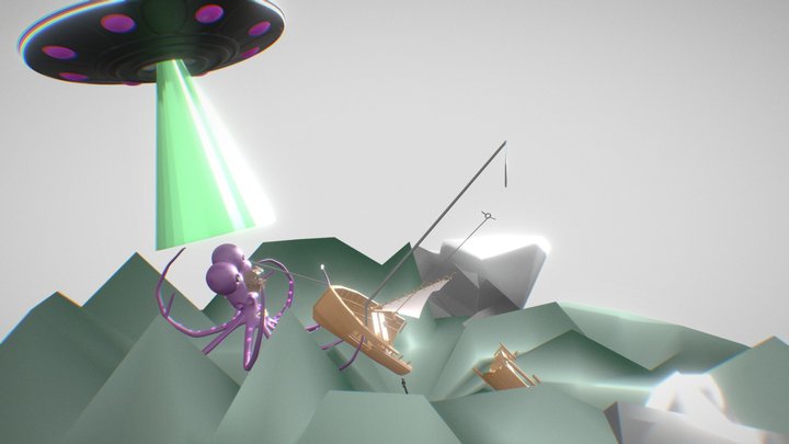 SOMEWHERE IN THE OCEAN | BOCETO 3D 3D Model