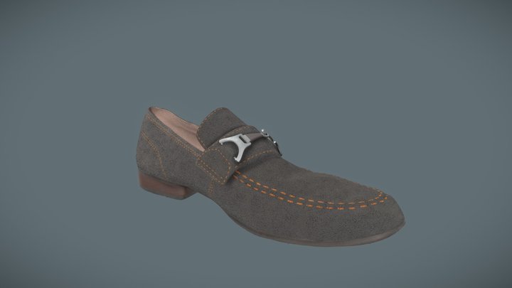 Suede loafer shoe Pedro del Hierro (Spain, 2005) 3D Model