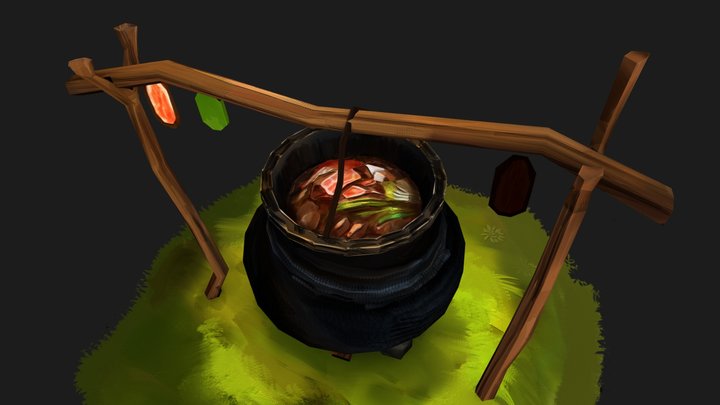 campfire food 3D Model