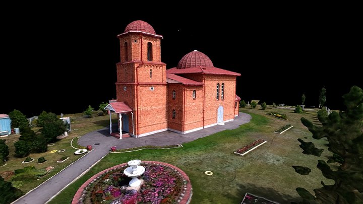 German church in Russia (Altay region). 3D Model